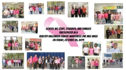 School #6 Staff, Students, and Families participated in a Healthy Halloween Cancer Awareness One Mile Walk  on Friday, October 25, 2019